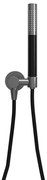 Mueller Ferro staafhanddoucheset met wandaansluitbocht mat zwart met gunmetal