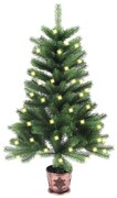 vidaXL Kunstkerstboom met LED's 65 cm groen