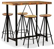 vidaXL Barset massief gerecycled hout 5-delig