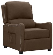 vidaXL Fauteuil verstelbaar stof bruin