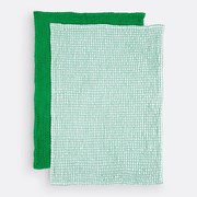 Set van 2 theedoeken in dik katoen met reliëf, Albi