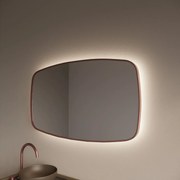 Gliss Design Epos spiegel met LED-verlichting 100x60cm horizontaal rosé koper