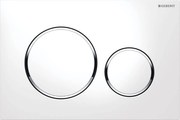 Geberit Sigma 20 bedieningspaneel glans wit/chroom voor Sigma reservoirs 8cm (UP720) en 12cm (UP320)