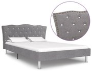 vidaXL Bedframe stof lichtgrijs 120x200 cm