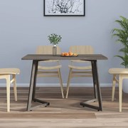 vidaXL Eettafel 120x60x74 cm MDF en ijzer grijs