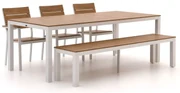 Bellagio Fidenza 220cm dining tuinset met bank 5-delig stapelbaar
