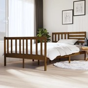 vidaXL Bedframe massief hout honingbruin 120x200 cm