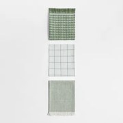 Set Van 3 Keukendoeken In Katoen Bijana Green Bay - Sklum