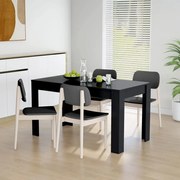 vidaXL Eettafel 140x74,5x76 cm spaanplaat zwart