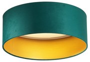 Moderne plafondlamp groen velours 40cm incl. LED 3-staps dimbaar - Sue