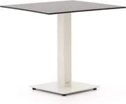 Tomiglio Garden Table Plastic Rectangular with Removable Legs 138 x 87 x 72 cm White