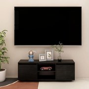 vidaXL Tv-meubel 110x30x40 cm massief grenenhout zwart