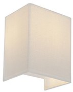 Moderne wandlamp jute wit met stoffen kap  - Vete