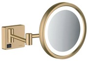 Hansgrohe Addstoris make-up spiegel led 3x vergroting brushed bronze 41790140