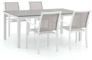 Bellagio Anzio/Fidenza 183cm dining tuinset 5-delig stapelbaar