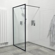 Marenza Bellini Inloopdouche - 110x200cm - veiligheidsglas - helder glas - frame rondom - anti kalk - mat zwart Mirrors-110