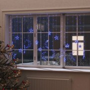 vidaXL Lichtslinger ster en maan afstandsbediening 345 LED's blauw