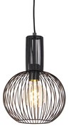 Design hanglamp zwart - Wire Whisk Design E27 Binnenverlichting Lamp