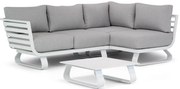 Hoek loungeset 6 personen Aluminium Wit  Santika Furniture Santika Sovita