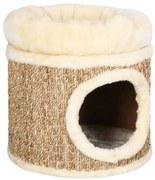 vidaXL Kattenhuis met luxe kussen 33 cm zeegras