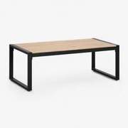 Rectangulaire 110x55 Cm Aluminium Lipov Tuintafel Zwart - Sklum