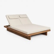 Dailin Acacia Houten Dubbele Ligstoel Acacia Bruin - Sklum
