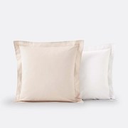 Bicolor kussensloop in katoen