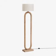 Tiberia Mangohouten Vloerlamp Mangohout & Licht Taupe Grijs Ø40 Cm - ↑30 Cm Arlina - Sklum