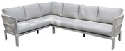 Veneto hoek loungeset 2 delig aluminium latte zand rope