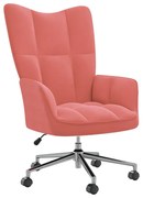 vidaXL Relaxstoel fluweel roze