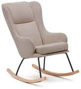 Kave Home Maustin Schommelstoel Beige Stof