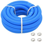 vidaXL Zwembadslang met klemmen 38 mm 12 m blauw