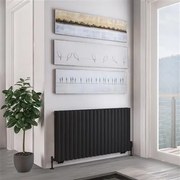 Eastbrook Tunstall dubbele radiator 120x60cm 1836W zwart mat