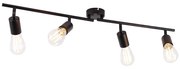 Moderne Spot / Opbouwspot / Plafondspot zwart 4-lichts verstelbaar - Facil Modern E27 Binnenverlichting Lamp