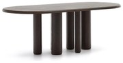 Kave Home Mailen Design Eettafel Ovaal Bruin Hout - 220 X 105cm.