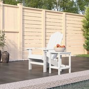 vidaXL Tuinstoel Adirondack met tafel HDPE wit