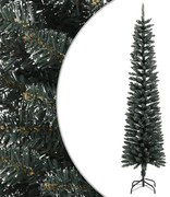 vidaXL Kunstkerstboom met standaard smal 240 cm PVC groen