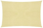 vidaXL Zonnezeil 160 g/m² 2x3 m HDPE beige