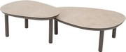4 Seasons Monroe loungetafels Ø65xH32 cm en Ø80xH27 cm - terre