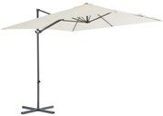 vidaXL Zweefparasol met stalen paal 250x250 cm zandkleurig