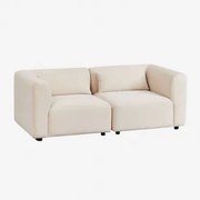 2-delige Modulaire Bank Fogler Corduroy Beige – Linnen - Sklum