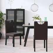 vidaXL Eetkamerstoelen 2 st kunstleer bruin