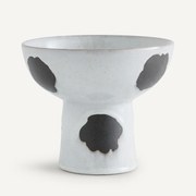 Schaal op voet in gevlekt keramiek, Otico