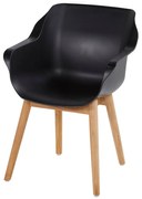 Hartman Sophie Studio dining armstoel - Carbon Black - Teak poot