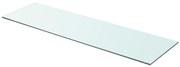 vidaXL Wandschap transparant 90x25 cm glas