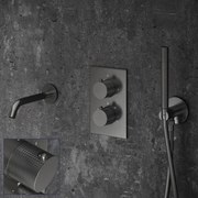 Saniclear Iron Curved Pro inbouw badkraan verouderd ijzer - gunmetal