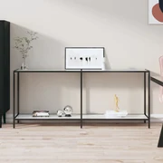 vidaXL Wandtafel 180x35x75,5 cm gehard glas wit