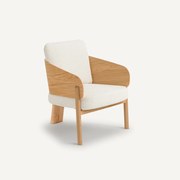 Fauteuil eik/bouclette Marais, design E Gallina