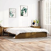 vidaXL Bedframe massief hout honingbruin 180x200 cm 6FT Super King