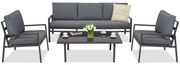 Moderne metalen tuinmeubelen Vigo Coffee 5 Garden Point antraciet